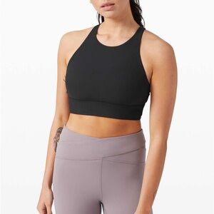 Lululemon Energy High-Neck Longline Ribbed Bra Medium Support B-D Cups, Size 12